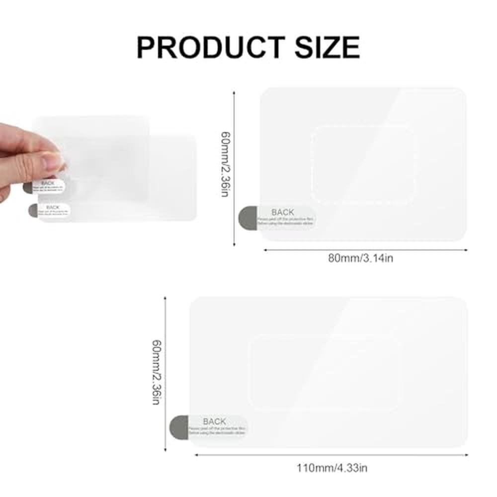 Static 8PCS: Premium Adhesive Electrostatic Film – Side View
