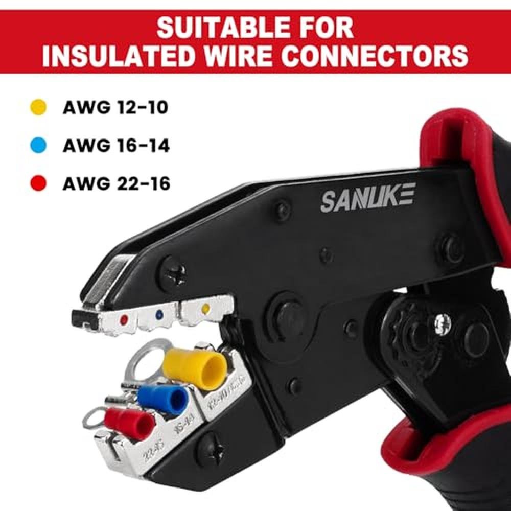 Crimping Wire: Sanuke Crimping Tool SE091B Ratcheting Wire – Side View