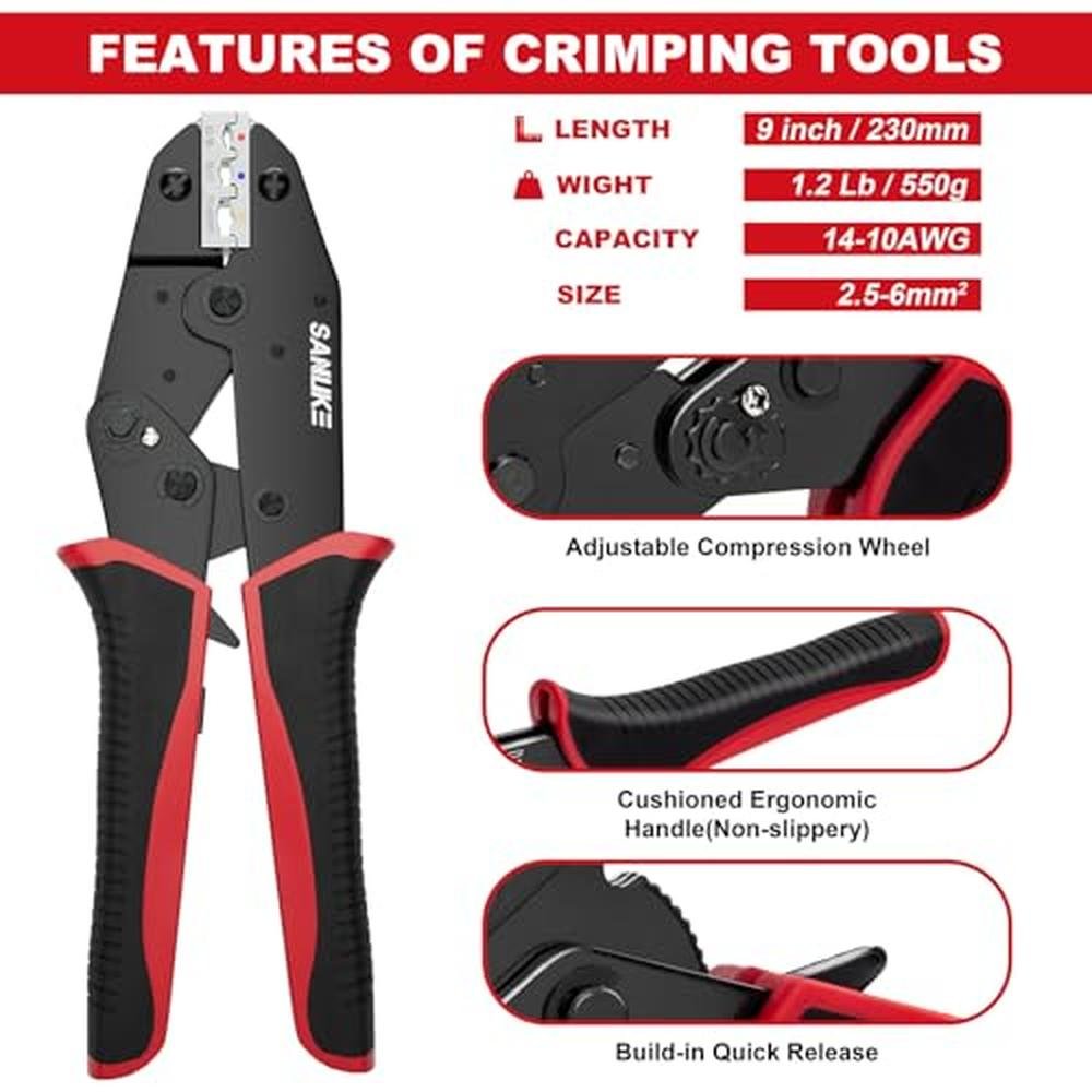 Crimping Wire: Sanuke Crimping Tool SE091B Ratcheting Wire – Close-up Detail