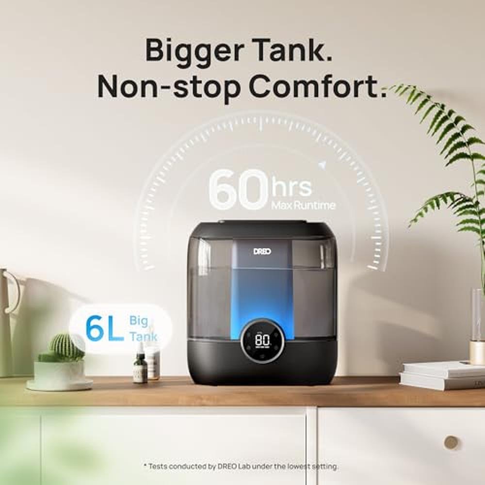 Humidifiers Dreo: Dreo Smart 6L Top Fill Ultrasonic – Side View