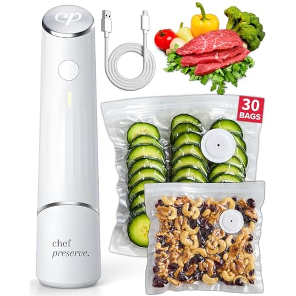 Vacuum Sealer: Chef Preserve Compact Vacuum Sealer Machine – Front View