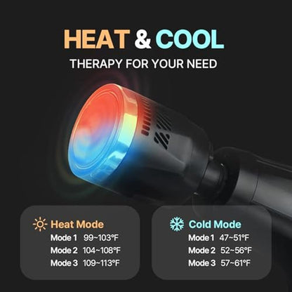 Massage Gun: HuBDIC HubiCare Heat and Cool Massage Gun with – Side View
