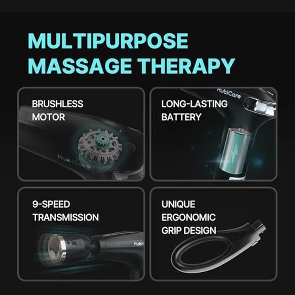 Massage Gun: HuBDIC HubiCare Heat and Cool Massage Gun with – Packaging