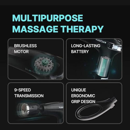 Massage Gun: HuBDIC HubiCare Heat and Cool Massage Gun with – Packaging