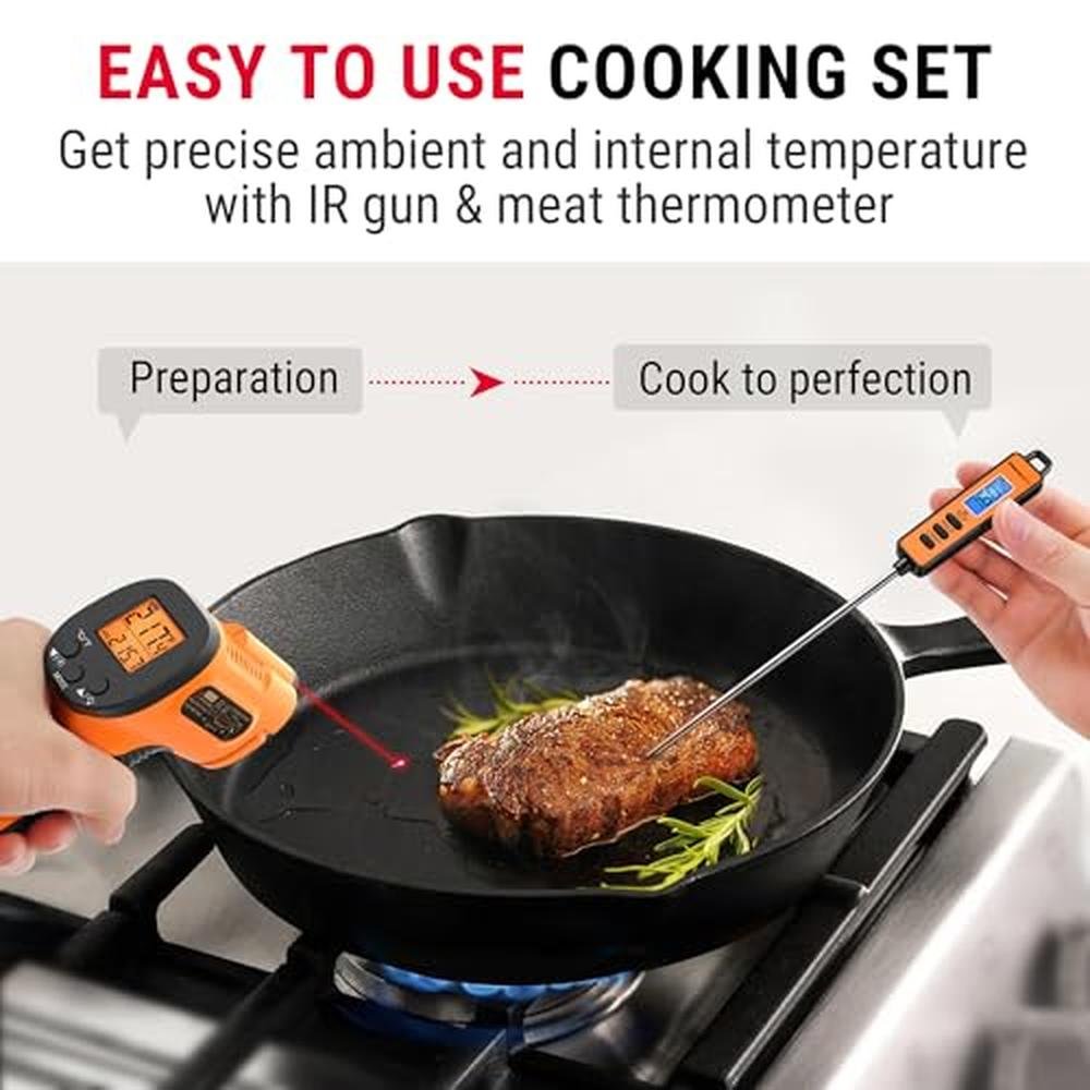 Thermometer Gun: ThermoPro TP30 Infrared Thermometer Gun – Side View