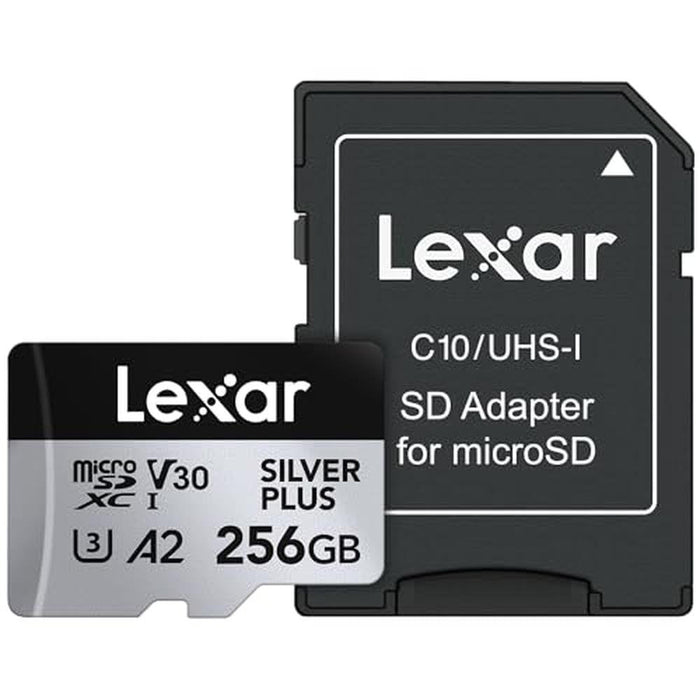 Lexar 256GB Professional Silver Plus Micro SD Card – Front View