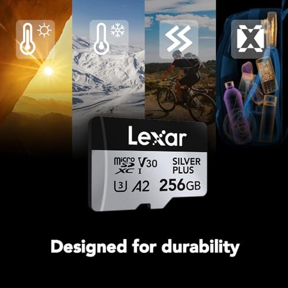 Lexar 256GB Professional Silver Plus Micro SD Card – Packaging