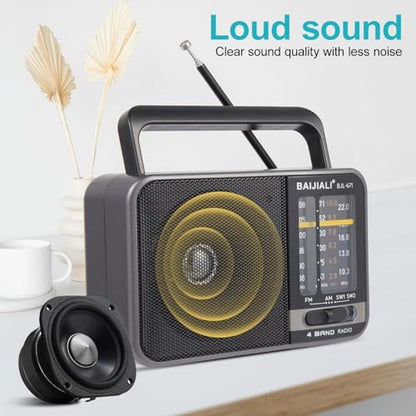 Radio Portable: BJL-671 AM/FM Transistor Radio with Loud – Packaging