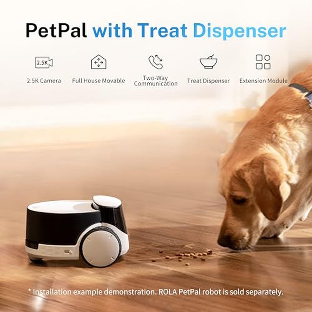 ROLA Treat Dispenser: Enabot EBO ROLA PetPal Module – In Use