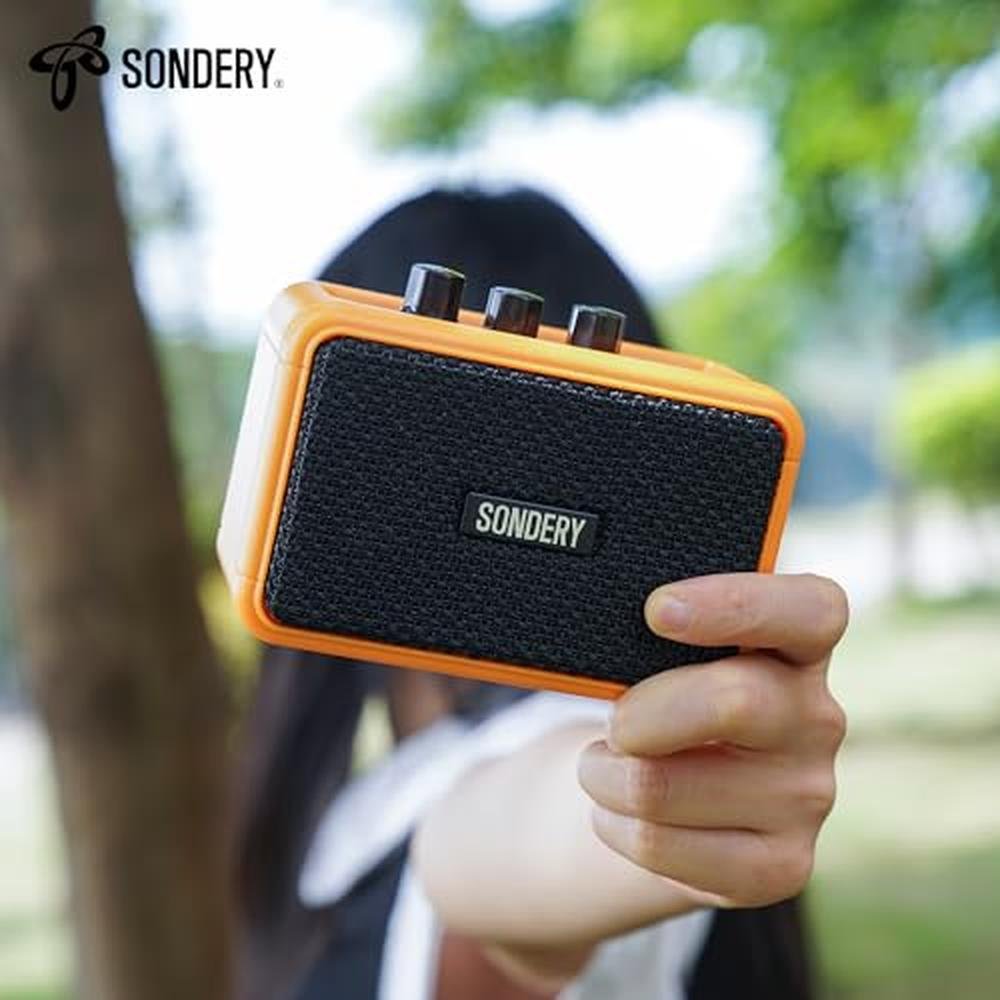 Sondery Guitar Amp: Sondery Mini 5W Portable Rechargeable – Side View