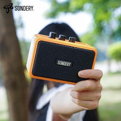 Sondery Guitar Amp: Sondery Mini 5W Portable Rechargeable – Side View
