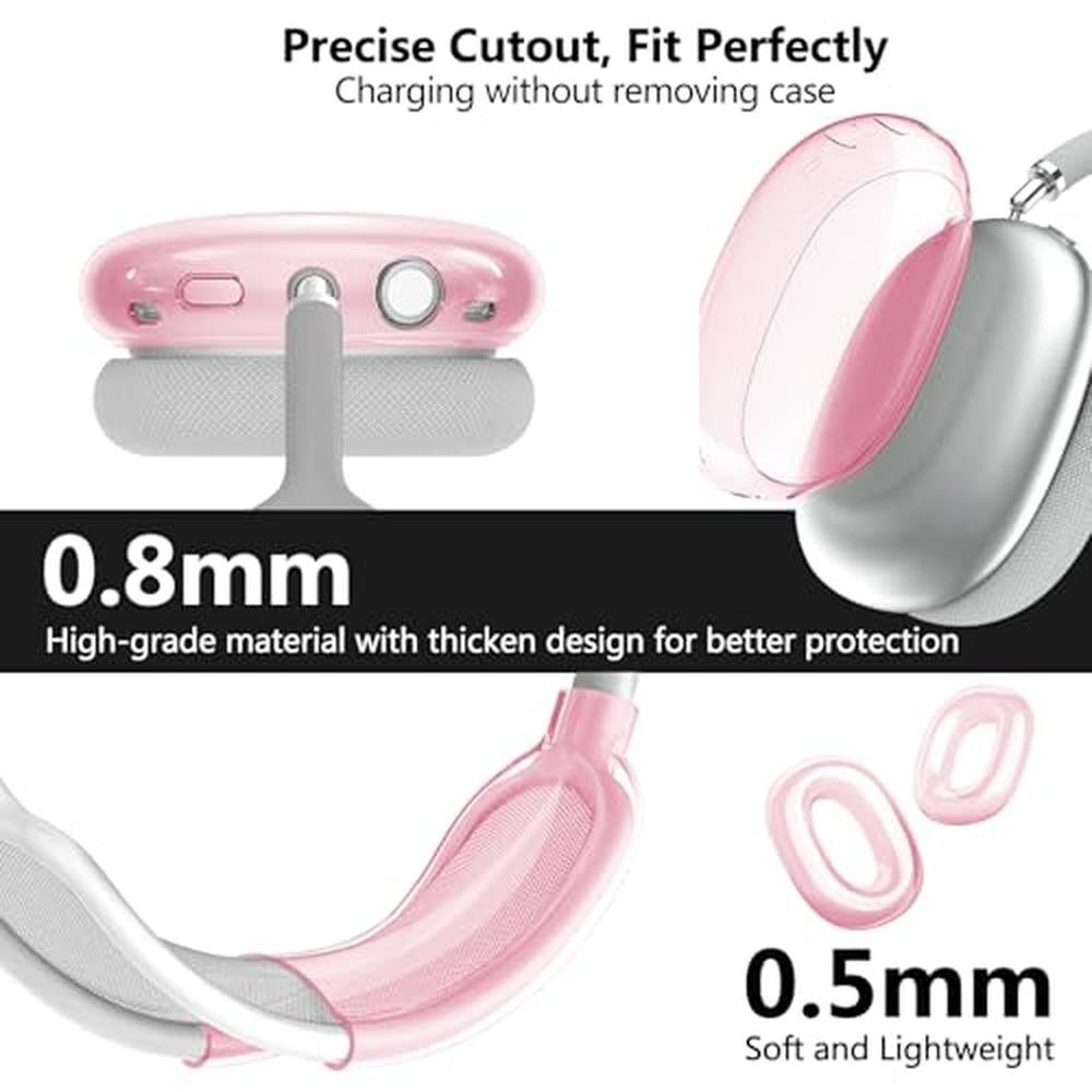 Case Cover for AirPods Max: Aircawin Clear Pink 3-in-1 Soft – Packaging
