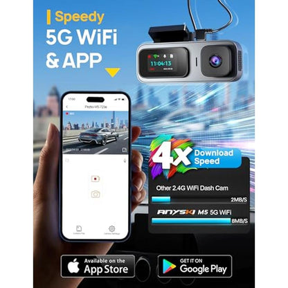 1080p Dash Cam: Anyski 3 Channel 4K Front and Rear Camera – Close-up Detail