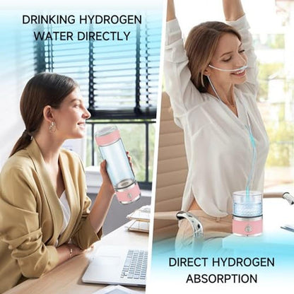 Hydrogen Water: Hydrohealth Hydrogen Water Bottle Generator – Side View
