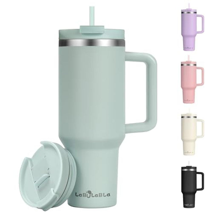 Labulabla 40oz: Premium Stainless Steel Insulated Tumbler – Front View