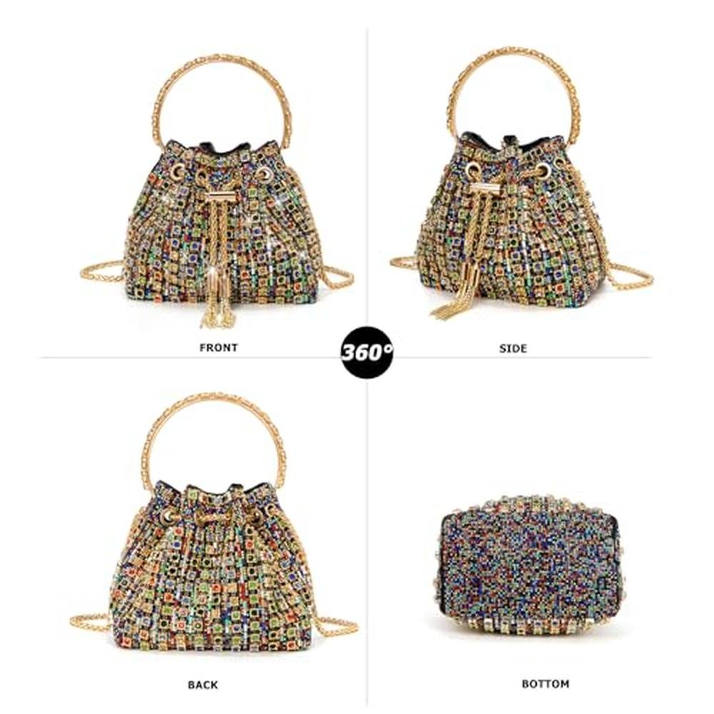 Sweetovo Sparkly Diamond Evening Bag – Side View
