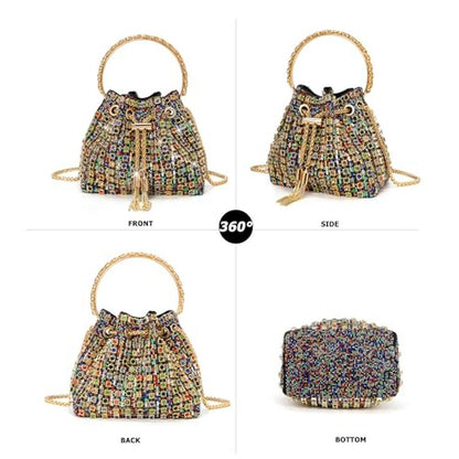 Sweetovo Sparkly Diamond Evening Bag – Side View