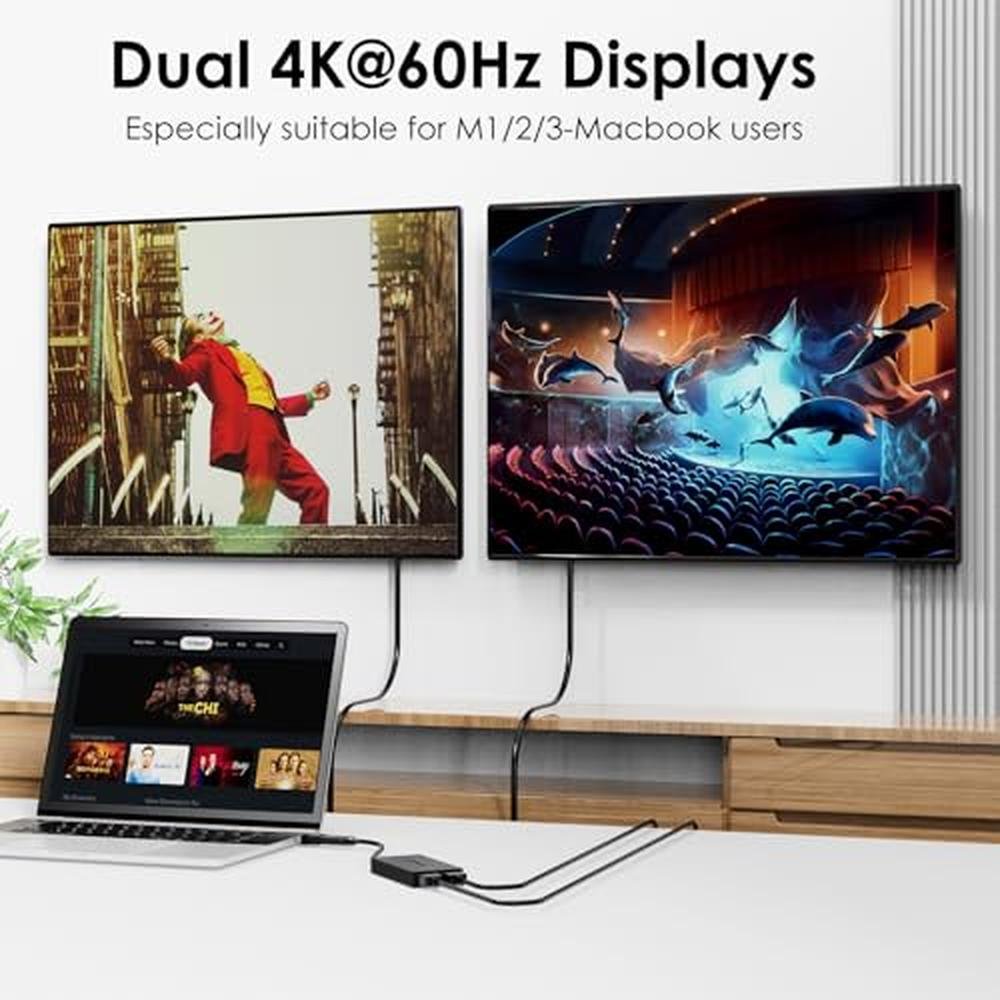 Dual Wavlink: Wavlink USB 3.0 or USB-C to Dual HDMI Splitter – Side View