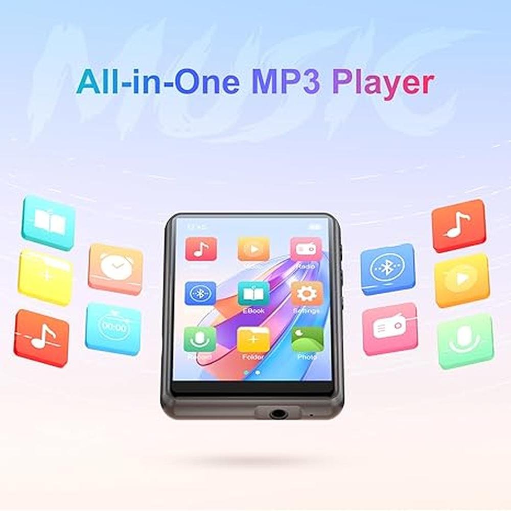 MECHEN 64GB MP3 Player Bluetooth 5.3 with 2.4" Full Touch – Close-up Detail