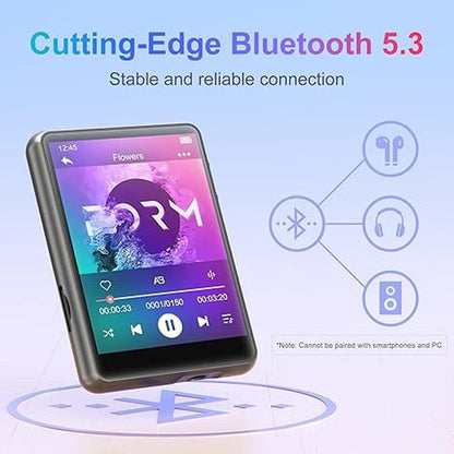 MECHEN 64GB MP3 Player Bluetooth 5.3 with 2.4" Full Touch – In Use