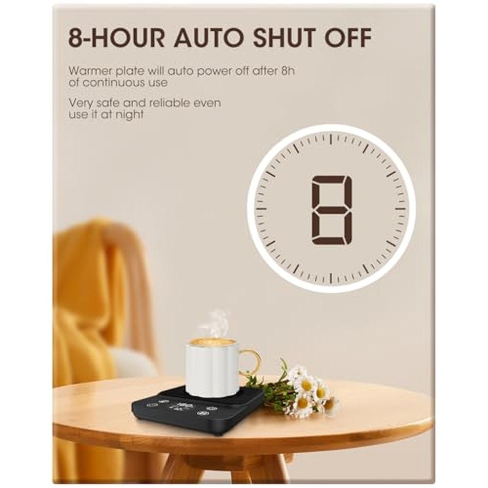 Coffee Warmer for Desk: 2024 Upgraded Smart Electric Coffee – Side View