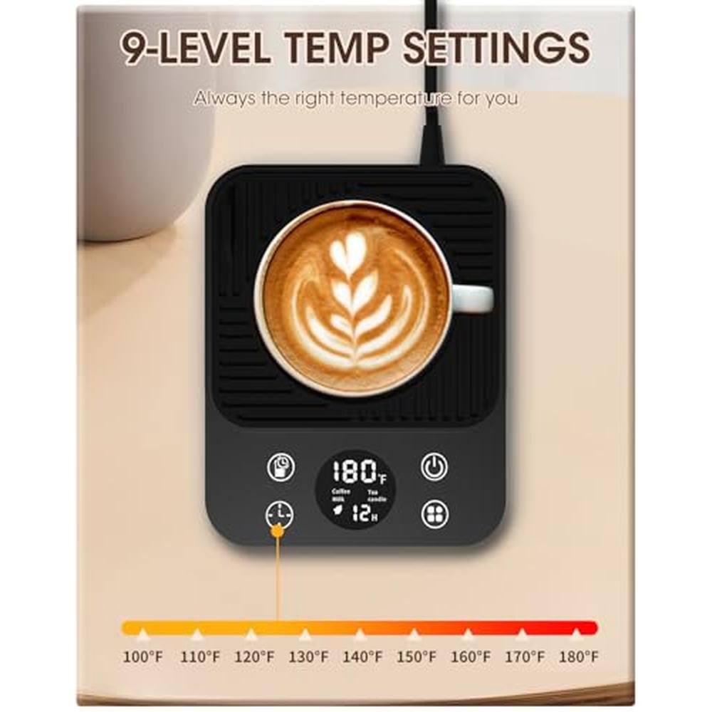 Coffee Warmer for Desk: 2024 Upgraded Smart Electric Coffee – Close-up Detail