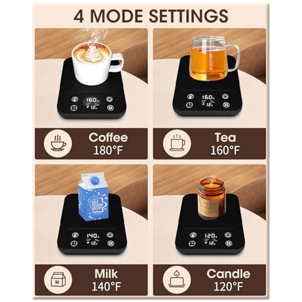 Coffee Warmer for Desk: 2024 Upgraded Smart Electric Coffee – In Use