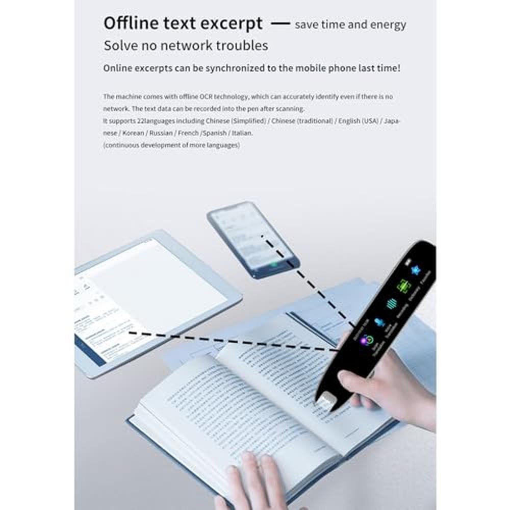 Pen Reader: Scan Reader Pen Smart Digital Reader Pen Text – Close-up Detail