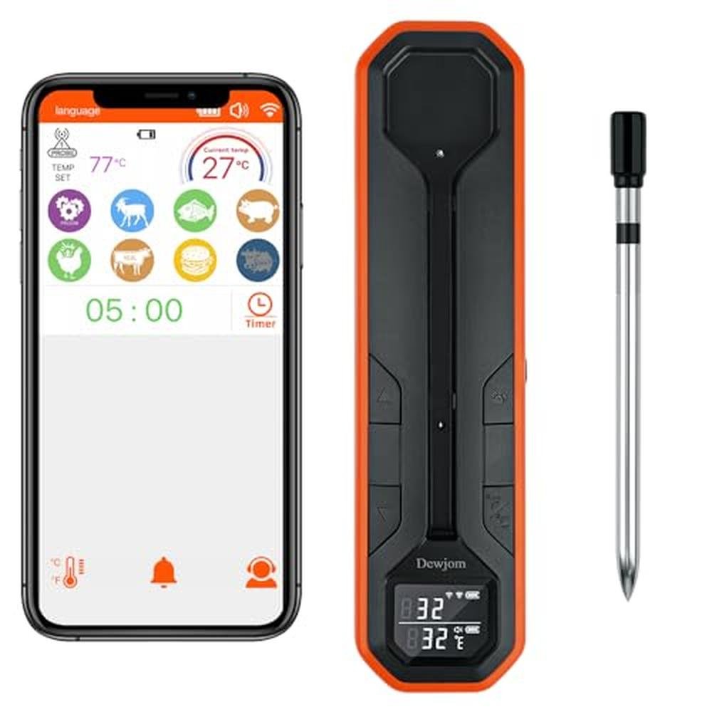 Thermometer Meat: Wireless Digital Cooking Thermometer with – Front View