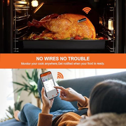 Thermometer Meat: Wireless Digital Cooking Thermometer with – In Use