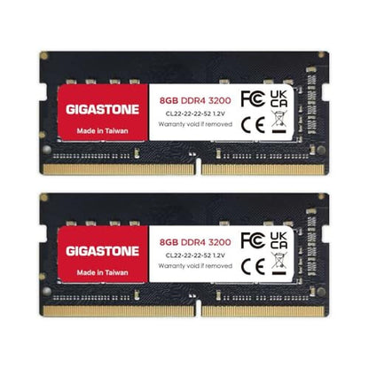 DDR4 PC4-25600: GIGASTONE 16GB Kit 2x8GB DDR4 3200MHz – Front View