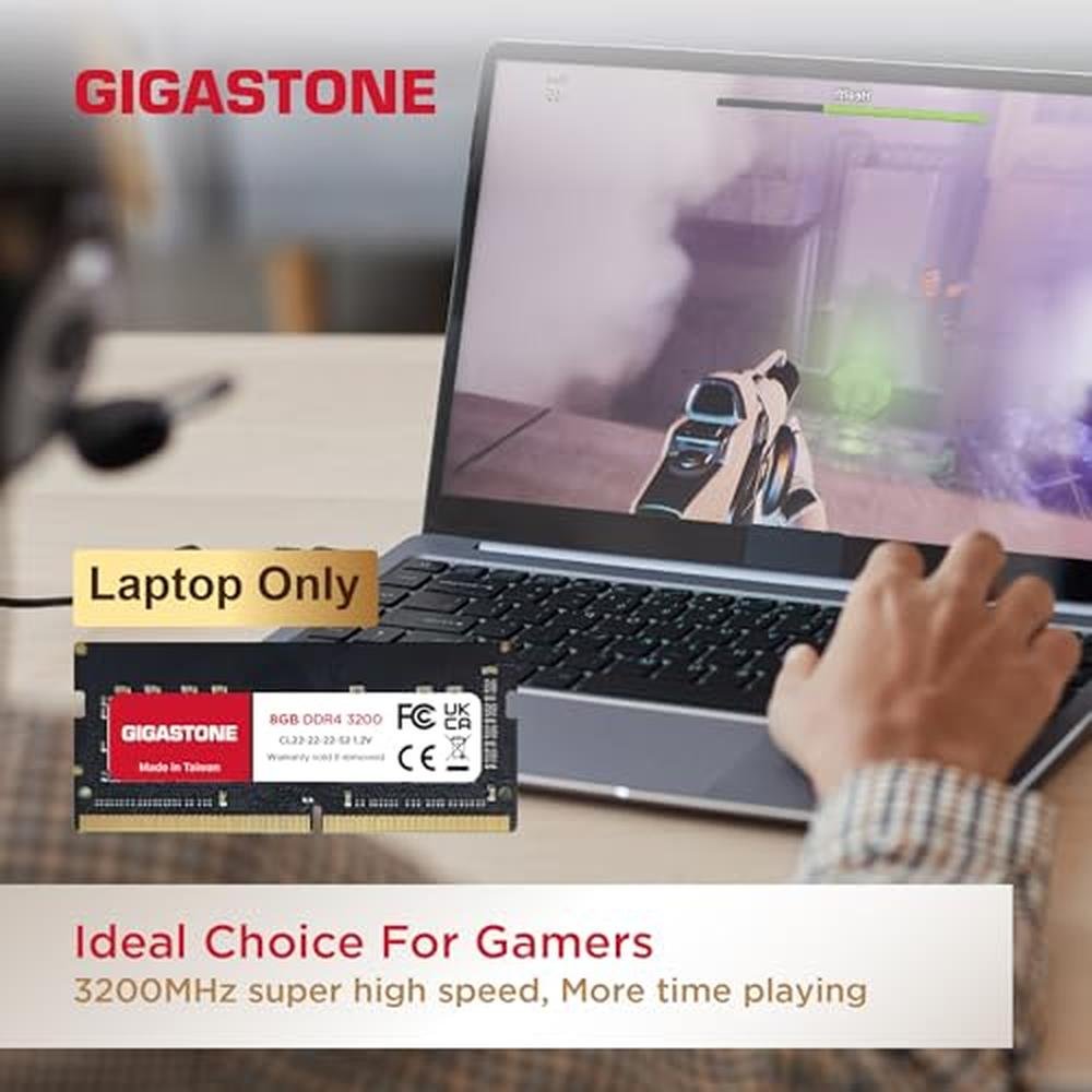 DDR4 PC4-25600: GIGASTONE 16GB Kit 2x8GB DDR4 3200MHz – In Use