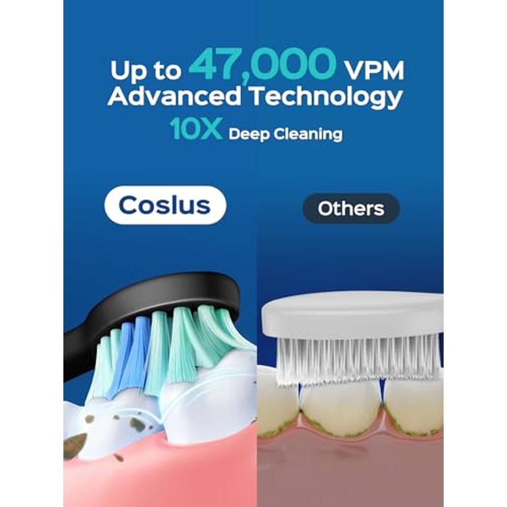 Sonic Excellence: COSLUS 47000 VPM Electric Toothbrush for – Side View