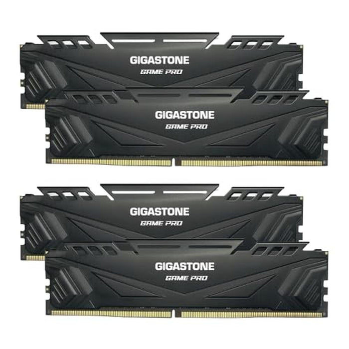 DDR4 RAM: GIGASTONE Game PRO 64GB Kit 4x16GB DDR4 3200MHz – Front View