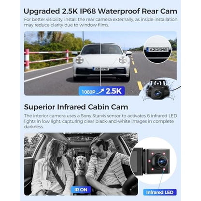 AZDOME M550 Max 4K 3 Channel Dash Cam – In Use