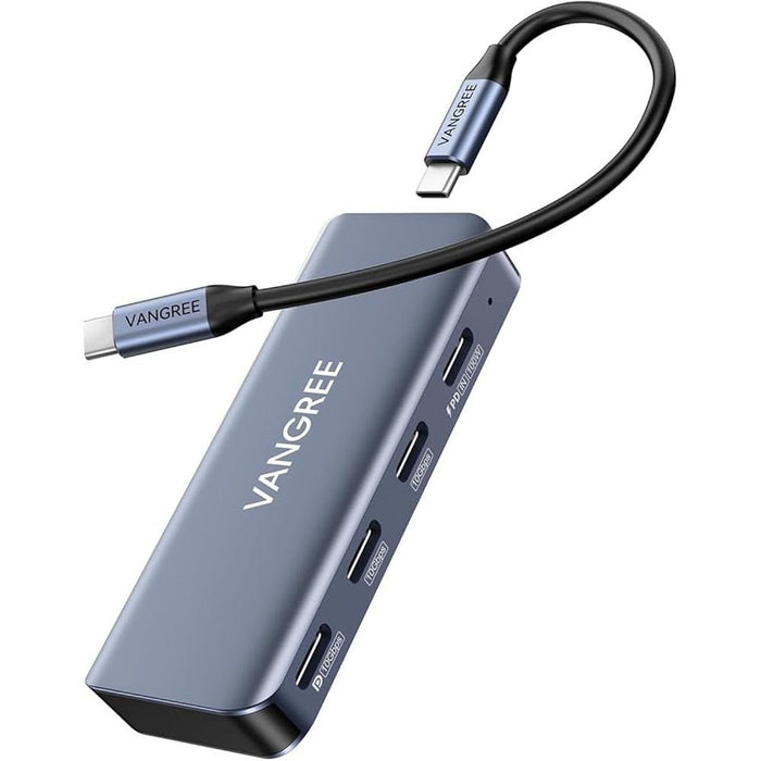 4-Port USB C Hub with 4K@60Hz Displayport – Front View