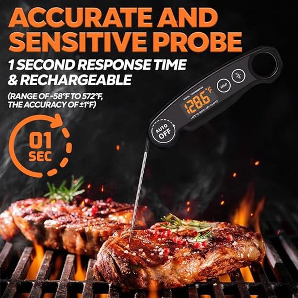 Thermometer Second: 1 Second Instant Read Food Thermometer – Side View