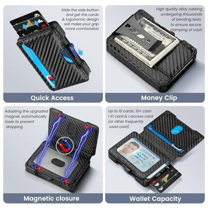 Airzoo Wallet for Men: RFID Blocking Slim Mens Wallet with – Close-up Detail