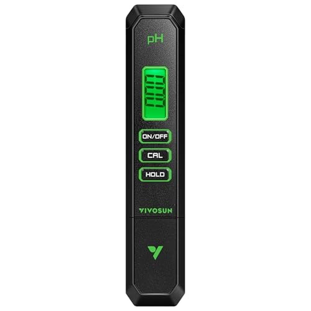 Vivosun Digital pH Meter: High Accuracy Pen-Type pH Tester – Front View