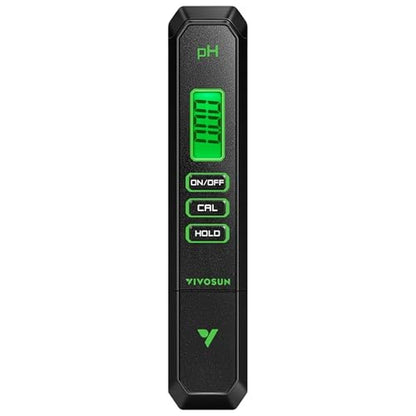 Vivosun Digital pH Meter: High Accuracy Pen-Type pH Tester – Front View