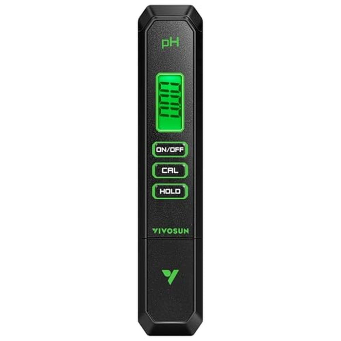 Vivosun Digital pH Meter: High Accuracy Pen-Type pH Tester – Front View