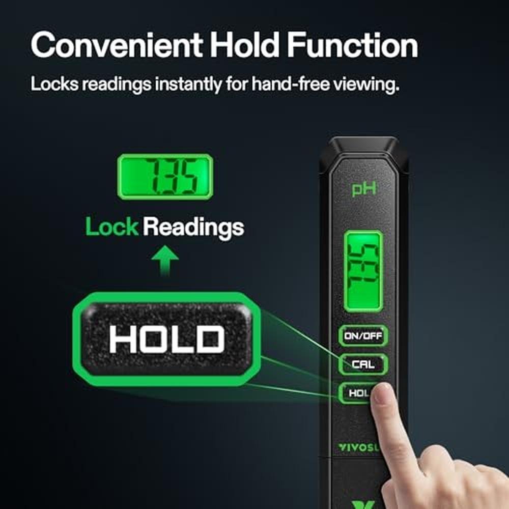 Vivosun Digital pH Meter: High Accuracy Pen-Type pH Tester – In Use