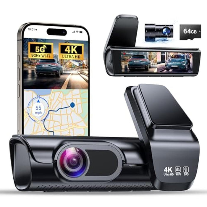 OVAMAN K600 4K Dash Cam: Front and Rear Camera with GPS – Front View