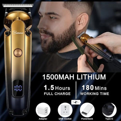 Premium Men's Beard Trimmer Kit – In Use