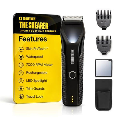 Groin Hair Trimmer for Men: TOOLETRIES The Shearer Electric – Front View