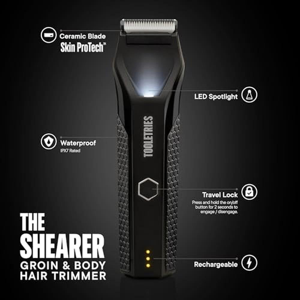 Groin Hair Trimmer for Men: TOOLETRIES The Shearer Electric – Side View
