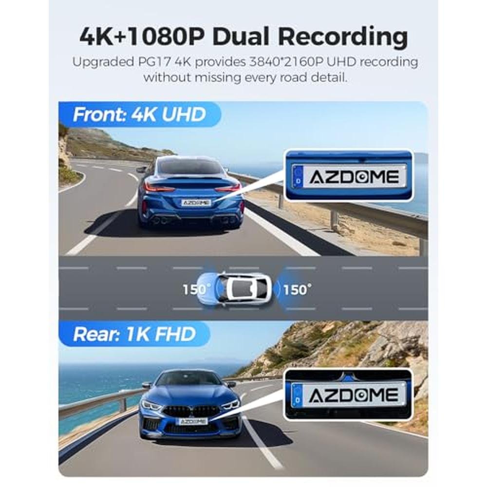 Mirror Camera: AZDOME PG17 12 4K Rearview Mirror Camera – Close-up Detail