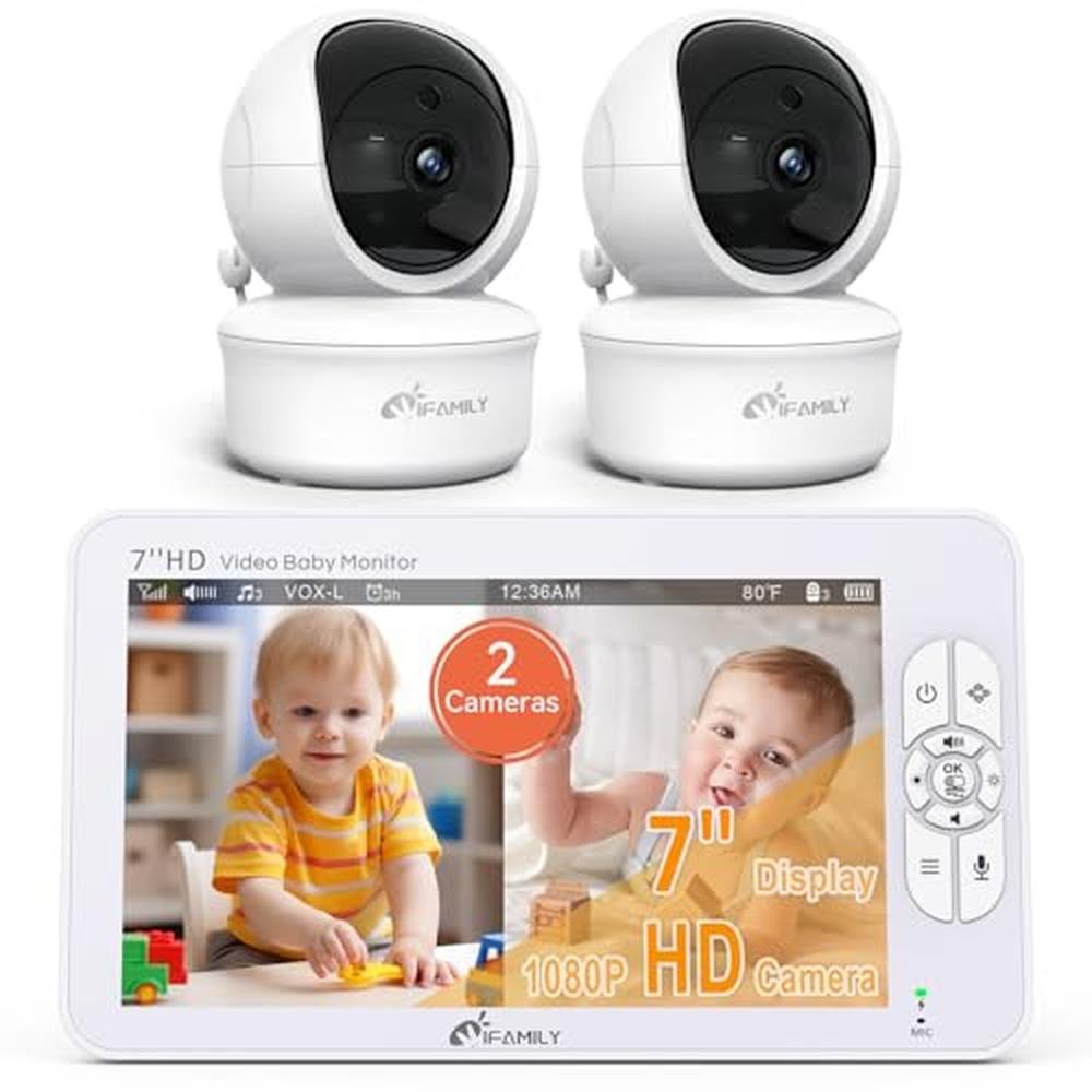 Baby Monitor: iFamily 7 Large Split Baby Monitor with 2 HD – Front View