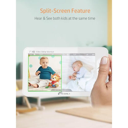 Baby Monitor: iFamily 7 Large Split Baby Monitor with 2 HD – Side View