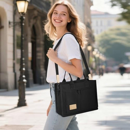 Bags Tote for Women: Premium Canvas Tote Purse with – Side View
